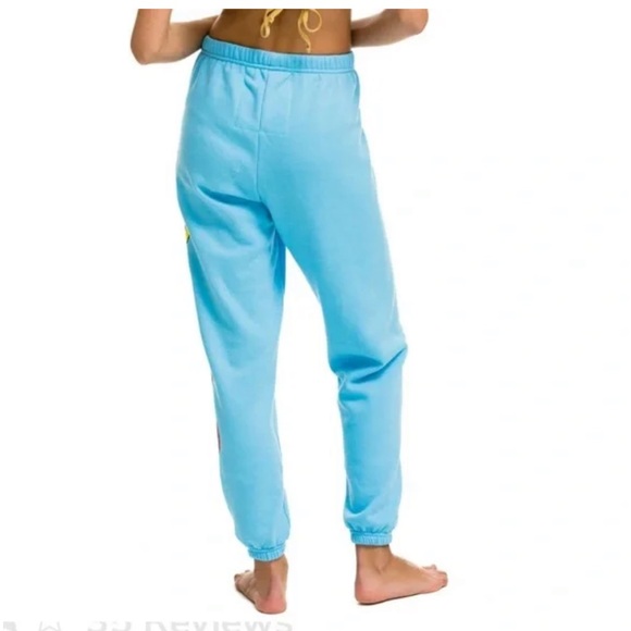 Aviator Nation Smiley Sweatpants Sky Small - Picture 2 of 9